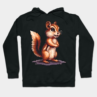 Chipmunk in Pixel Form Hoodie